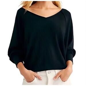 Free People Ebony V-Neck Sweater